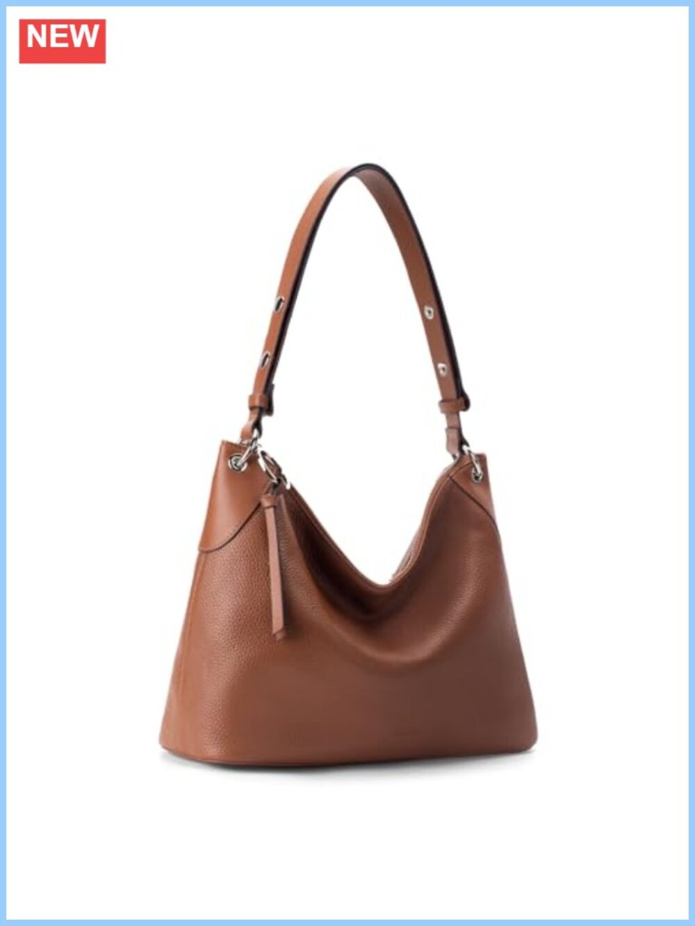 Genuine Leather Hobo Bag Adjustable Crossbody Shoulder Handbag